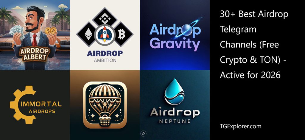 30+ Best Airdrop Telegram Channels (Free Crypto & TON) – Active for 2026